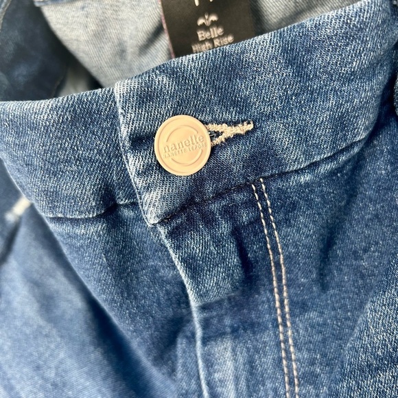 Nanette Lepore Blue Jean Shorts Distressed Raw-Edge Hem - Picture 3 of 6